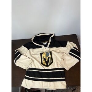 Vegas Golden Knights Station Casinos Hockey Hoodie Mens Large Cream Black Gold